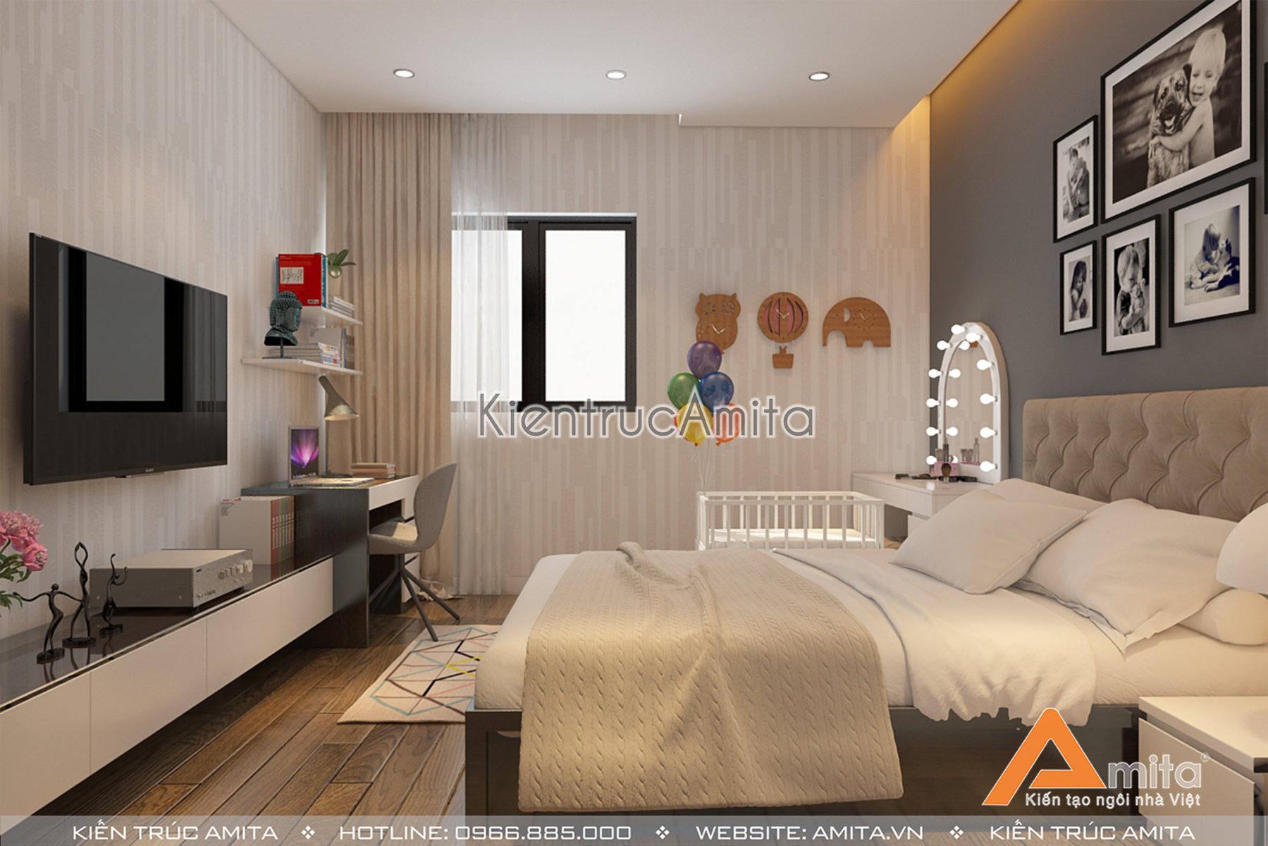 Thiết kế nội thất chung cư đẹp hiện đại 