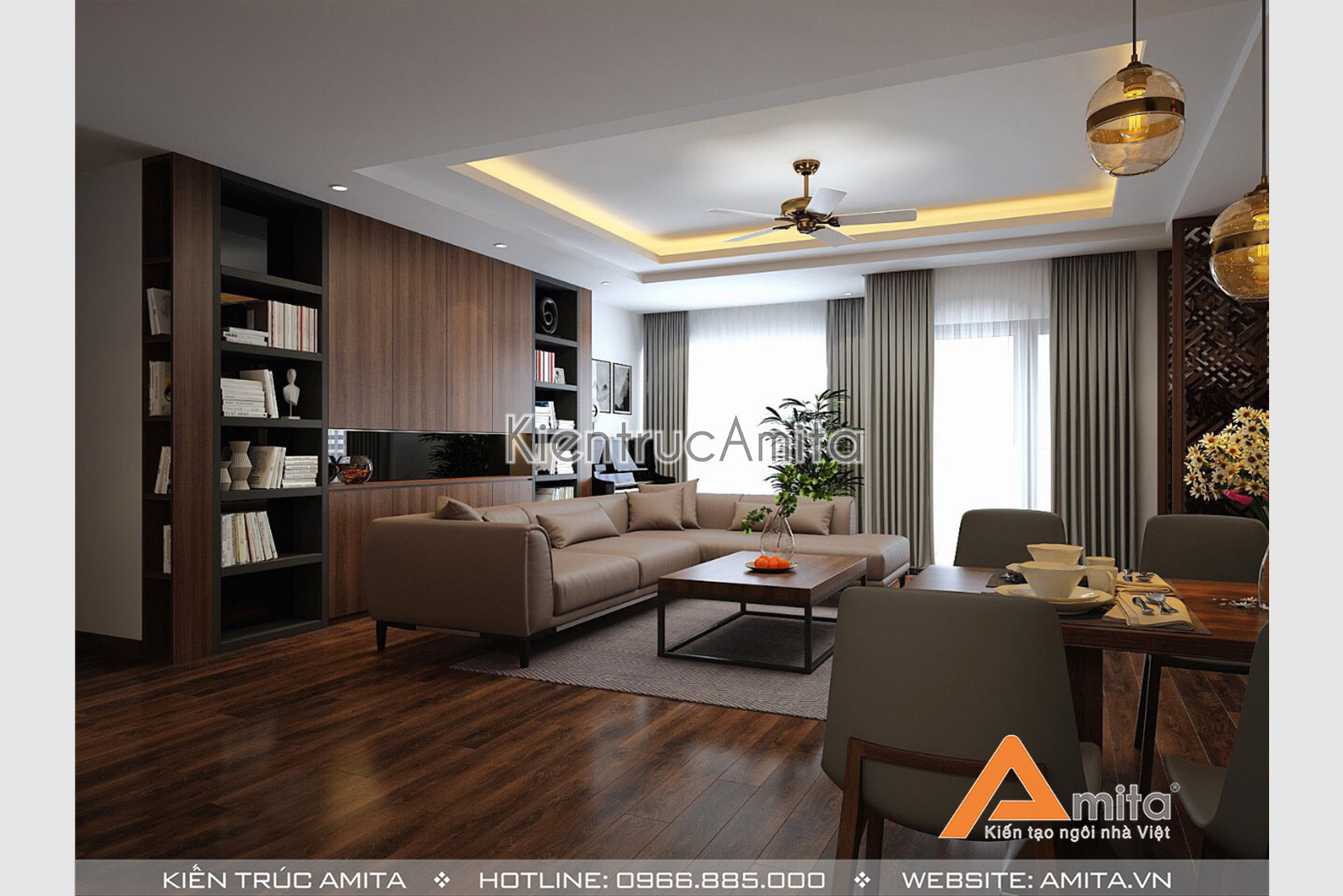 Thiết kế nội thất chung cư một phòng ngủ