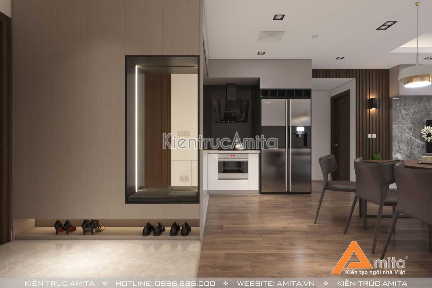 Mẫu thiết kế nội thất chung cư 3 phòng ngủ 