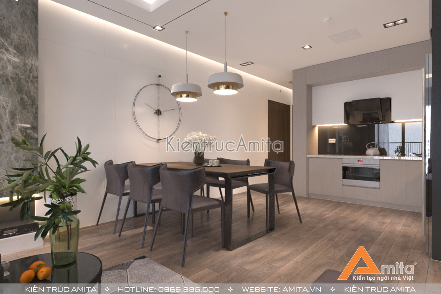 Mẫu thiết kế nội thất chung cư 3 phòng ngủ 