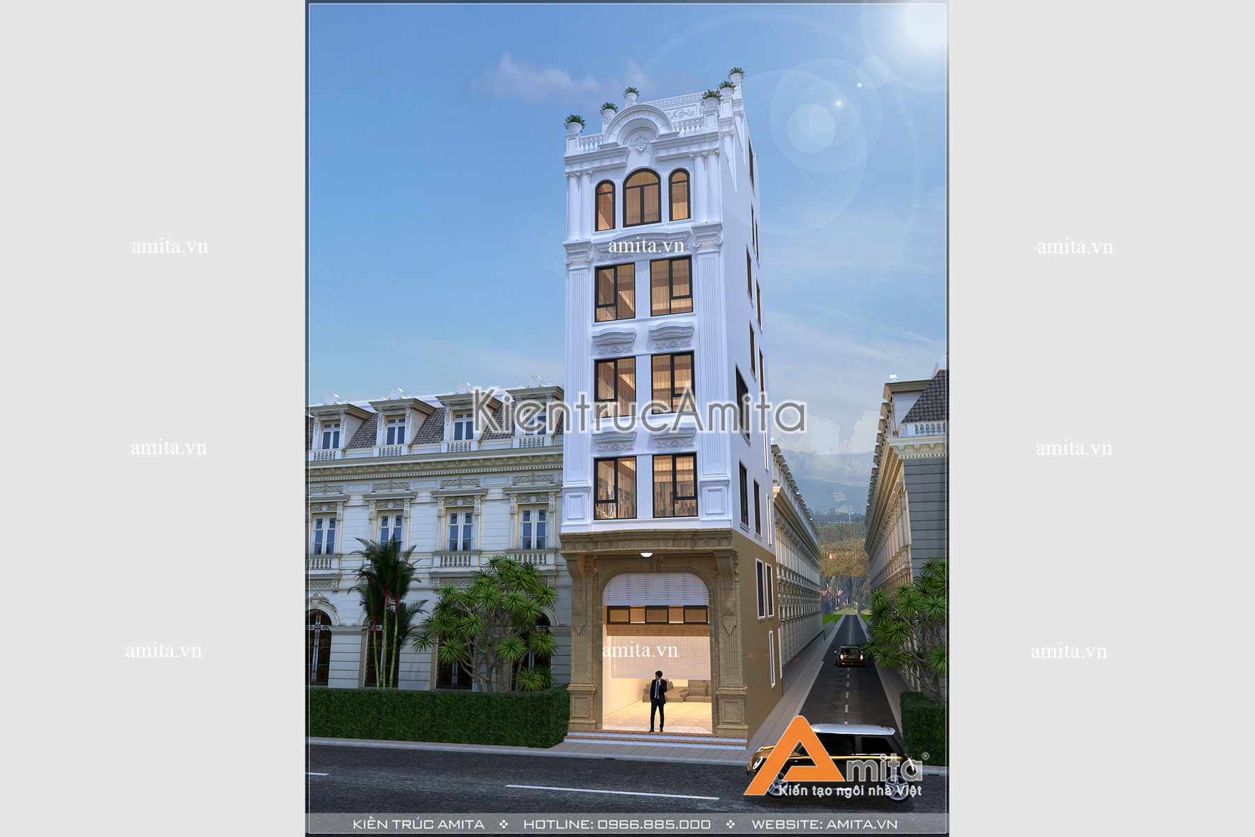 Thiết kế nhà ống kiến trúc Pháp