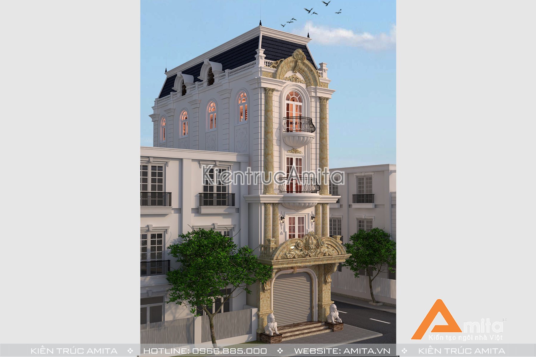 Thiết kế nhà ống kiến trúc Pháp