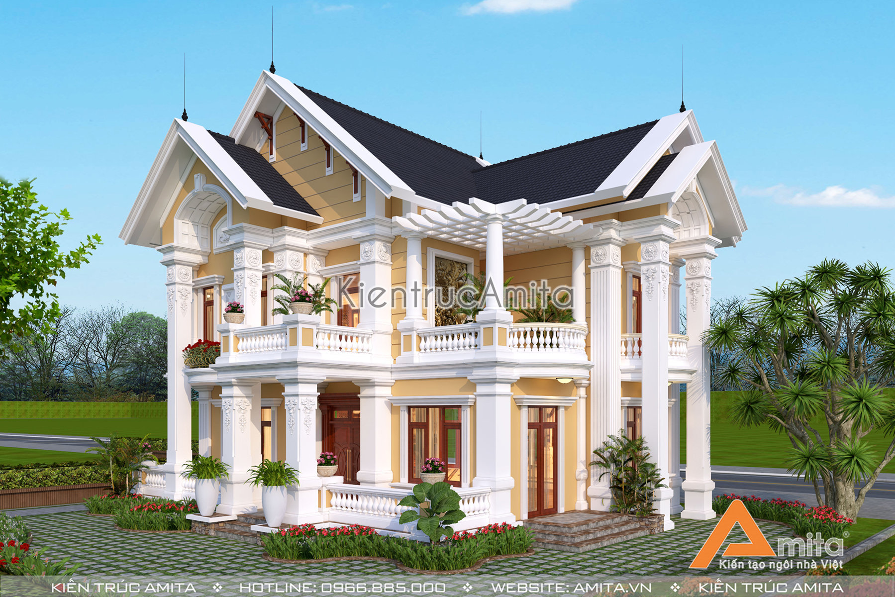 thiết kế biệt thự 10x10m