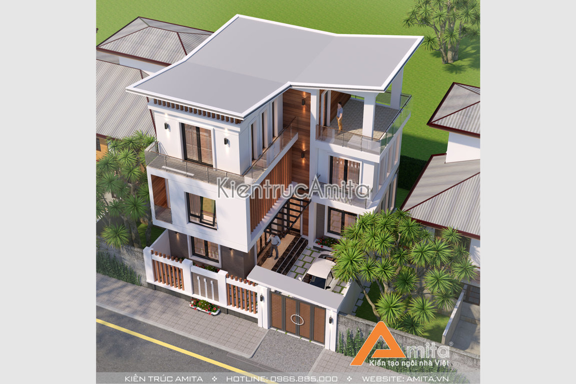 thiết kế biệt thự 10x10m