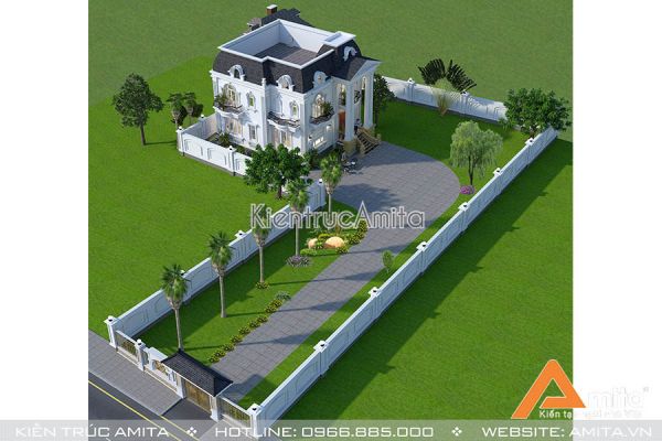 Khám phá vẻ độc đáo của biệt thự tân cổ điển 2 tầng ở Nghệ An BT22014