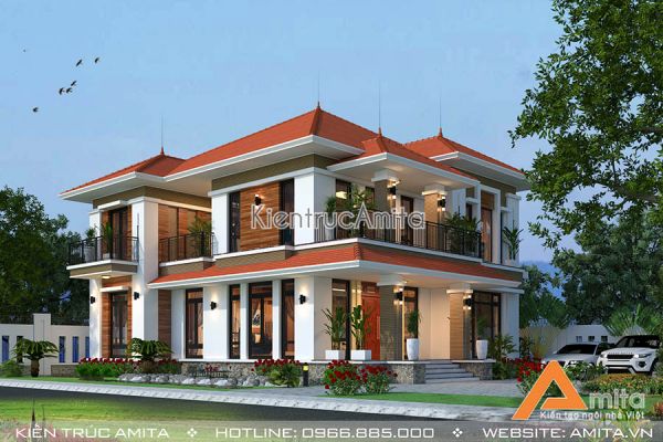 Mẫu biệt thự đẹp 2 tầng hiện đại ở Phú Thọ-BT21001