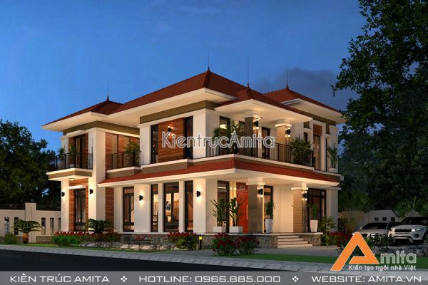 Mẫu biệt thự đẹp 2 tầng hiện đại ở Phú Thọ-BT21001