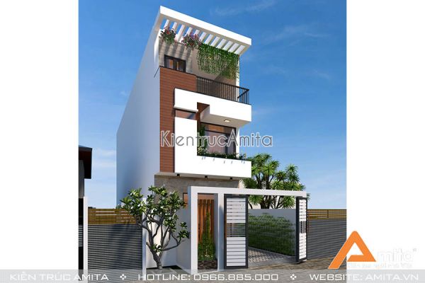 Mẫu thiết kế nhà phố hiện đại đẹp ở Phú Thọ - KT31024