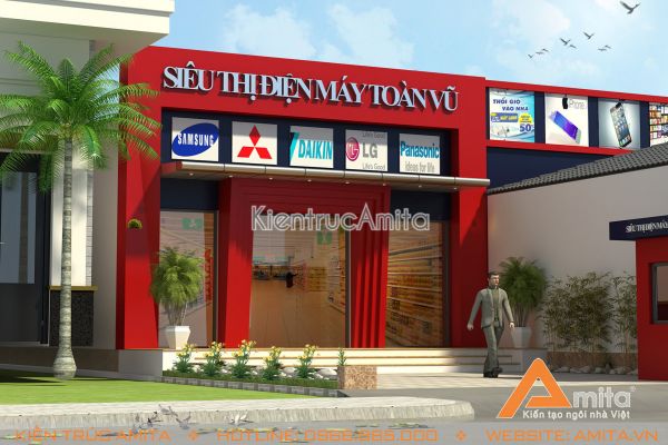 Mẫu thiết kế siêu thị mini 1 tầng tại Hà Nội (CĐT: ông Toàn) KT11017