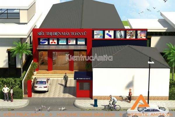 Mẫu thiết kế siêu thị mini 1 tầng tại Hà Nội (CĐT: ông Toàn) KT11017