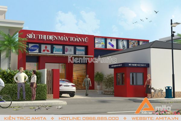 Mẫu thiết kế siêu thị mini 1 tầng tại Hà Nội (CĐT: ông Toàn) KT11017