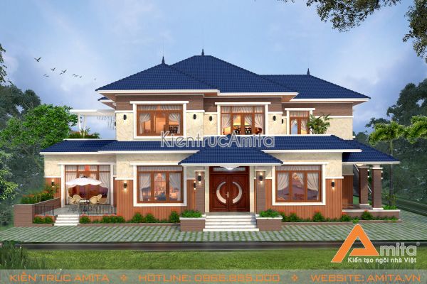 Mẫu biệt thự 2 tầng hiện đại đẹp, đầy mới lạ tại Amita
