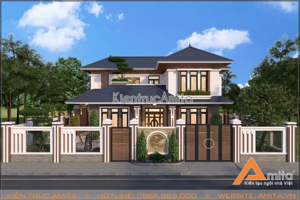 Mẫu biệt thự 2 tầng hiện đại đẹp, đầy mới lạ tại Amita