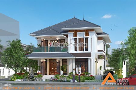 Mẫu biệt thự 2 tầng hiện đại đẹp, đầy mới lạ tại Amita