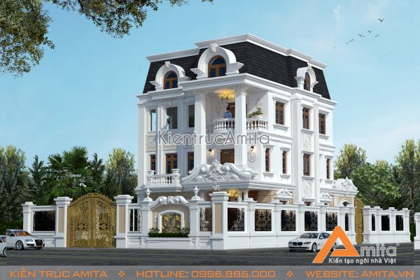 Mẫu biệt thự đẹp 3 tầng tân cổ điển (CĐT: ông Minh - Ninh Bình) BT32004