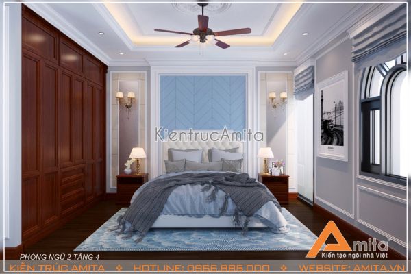 Thiết kế nội thất biệt thự tân cổ điển đẹp (CĐT: bà Long - Hà Nội) NT12009