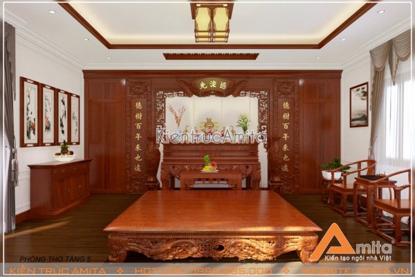 Thiết kế nội thất biệt thự tân cổ điển đẹp (CĐT: bà Long - Hà Nội) NT12009