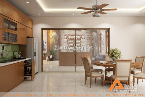 Thiết kế nội thất nhà phố hiện đại đẹp (CĐT: bà Ngân - Thái Nguyên) NT11002