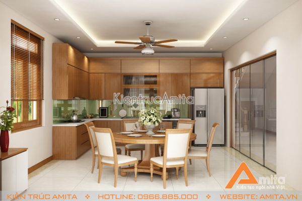 Thiết kế nội thất nhà phố hiện đại đẹp (CĐT: bà Ngân - Thái Nguyên) NT11002