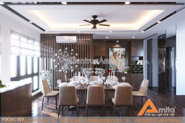 Thiết kế nội thất nhà phố hiện đại đẹp (CĐT: bà Na - Hà Nội) NT11006