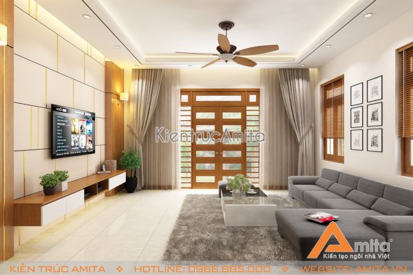 Thiết kế nội thất nhà phố hiện đại đẹp (CĐT: bà Ngân - Thái Nguyên) NT11002