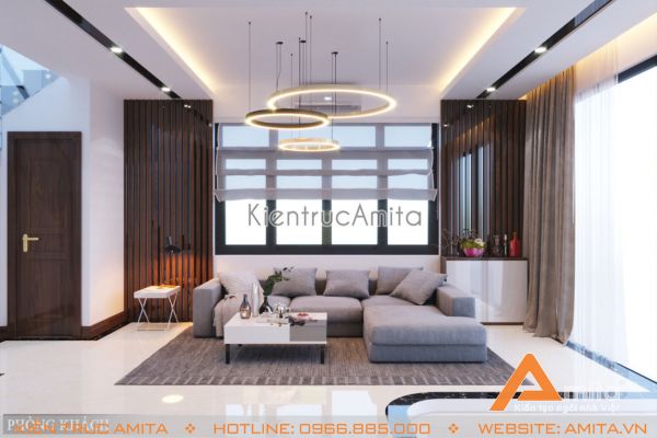 Thiết kế nội thất nhà phố hiện đại đẹp (CĐT: bà Na - Hà Nội) NT11006