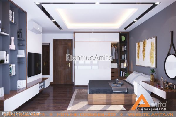 Thiết kế nội thất nhà phố hiện đại đẹp (CĐT: bà Na - Hà Nội) NT11006