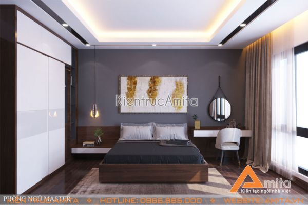 Thiết kế nội thất nhà phố hiện đại đẹp (CĐT: bà Na - Hà Nội) NT11006