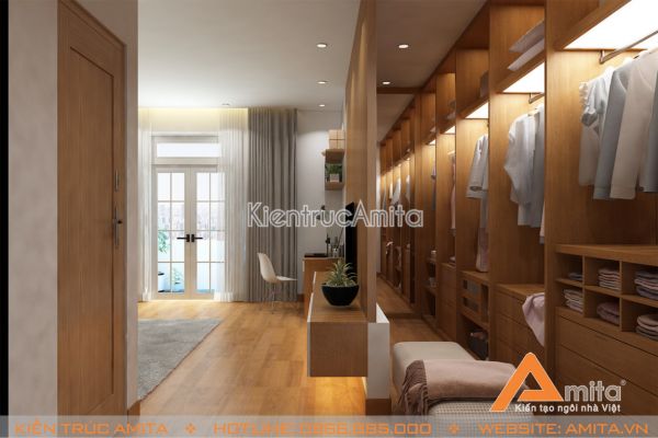 Thiết kế nội thất nhà phố hiện đại đẹp (CĐT: bà Ngân - Thái Nguyên) NT11002