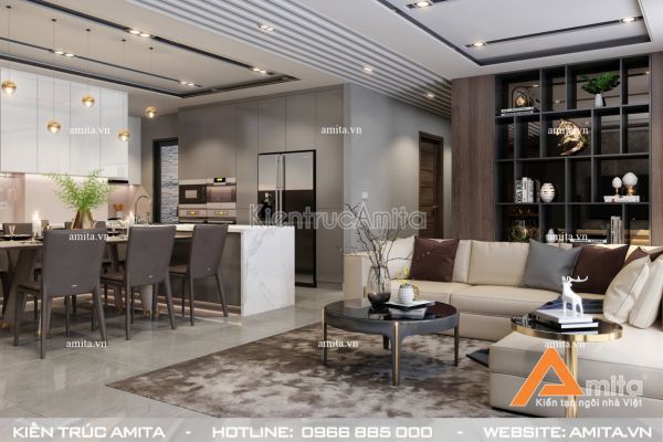 Mẫu nội thất chung cư hiện đại (CĐT: bà Mai - Hà Nội) NT21013