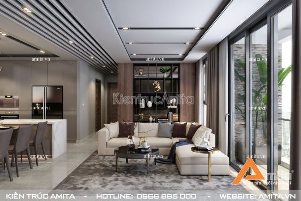 Mẫu nội thất chung cư hiện đại (CĐT: bà Mai - Hà Nội) NT21013