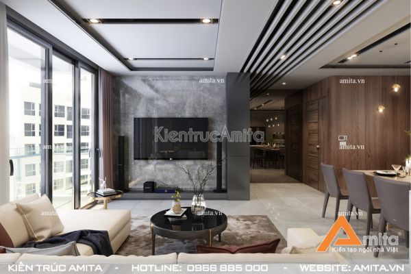 Mẫu nội thất chung cư hiện đại (CĐT: bà Mai - Hà Nội) NT21013