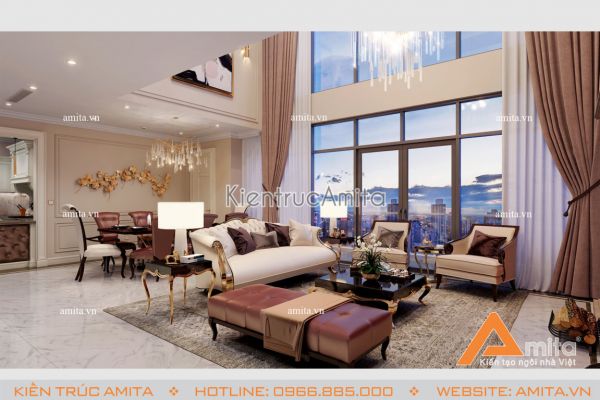 Thiết kế nội thất căn hộ Duplex Mandarin (CĐT: ông Quang - Hà Nội) NT21014