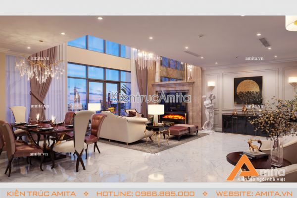 Thiết kế nội thất căn hộ Duplex Mandarin (CĐT: ông Quang - Hà Nội) NT21014