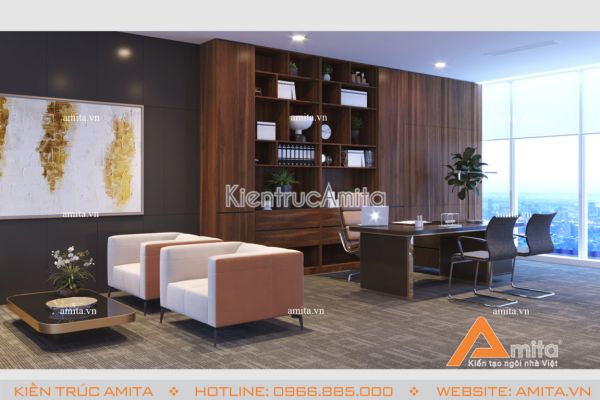 Thiết kế nội thất văn phòng hiện đại (CĐT: ông Sơn - Hà Nội) NT31015 