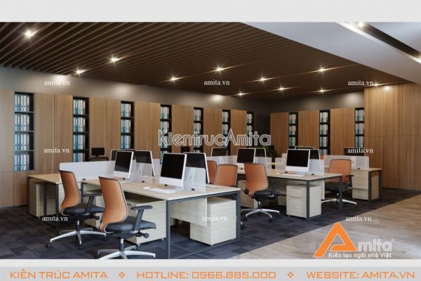 Thiết kế nội thất văn phòng hiện đại (CĐT: ông Sơn - Hà Nội) NT31015 