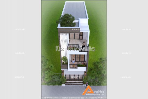 Mẫu nhà lô phố hiện đại 3 tầng đẹp (CĐT: ông Trung - Thanh Hóa) KT31135