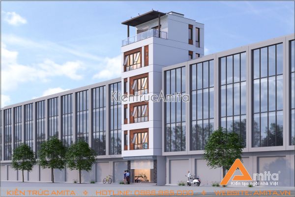 Mẫu thiết kế nhà phố hiện đại 6 tầng tại Hà Nội - KT61035