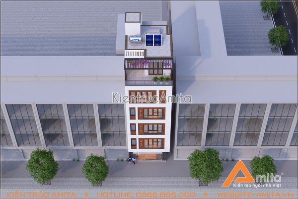 Mẫu thiết kế nhà phố hiện đại 6 tầng tại Hà Nội - KT61035