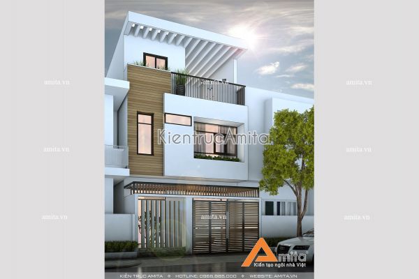 Mẫu thiết kế nhà phố hiện đại 3 tầng nổi bật tại Phú Thọ- KT31025