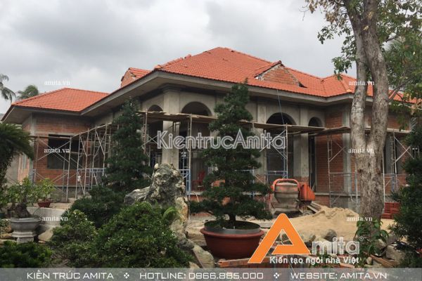 Thi công hoàn thiện biệt thự 1 tầng (CĐT: Ông Hùng - Khánh Hòa) TC11008