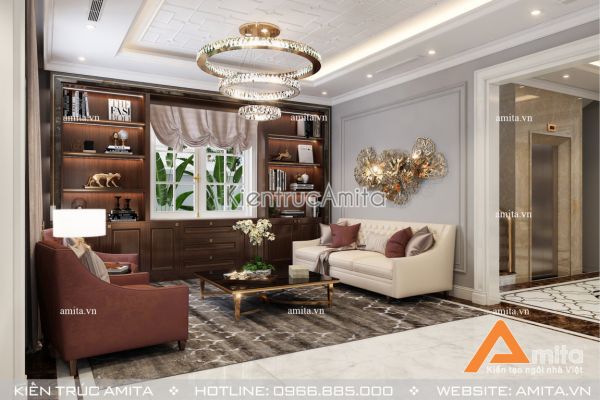 Thiết kế nội thất biệt thự hiện đại ở Vinhome riverside (CĐT: Bà Nga, Hà Nội) NT11016 