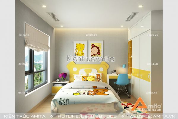 Thiết kế nội thất chung cư 2 phòng ngủ (CĐT: Bà Nga - Hà Nội) NT21019