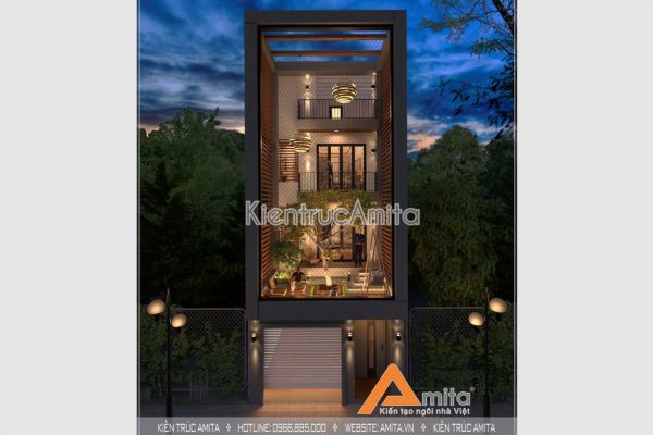 Mẫu nhà phố hiện đại độc đáo đầy mới lạ KT41140