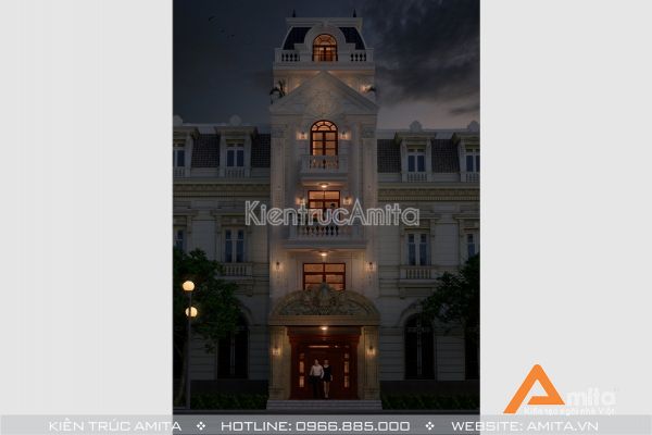 Mẫu thiết kế nhà phố tân cổ điển đẹp (CĐT:Ông Vinh-Quảng Bình) KT52102