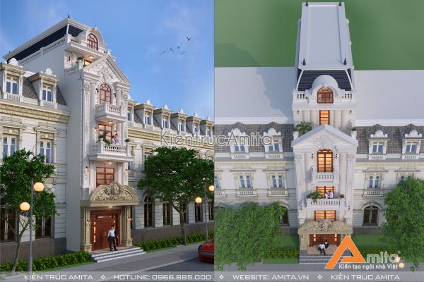 Mẫu thiết kế nhà phố tân cổ điển đẹp (CĐT:Ông Vinh-Quảng Bình) KT52102