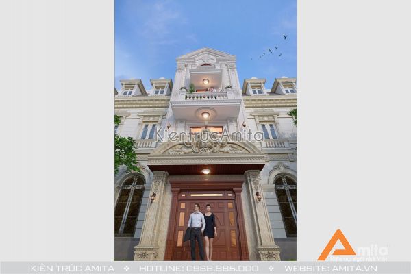 Mẫu thiết kế nhà phố tân cổ điển đẹp (CĐT:Ông Vinh-Quảng Bình) KT52102