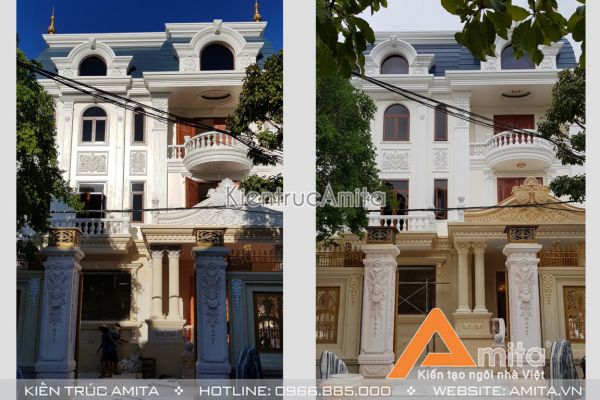 Thi công biệt thự tân cổ điển ở Nghệ An (CĐT: Ông Sơn - Nghệ An) TC32063