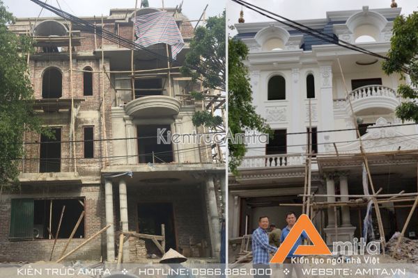 Thi công biệt thự tân cổ điển ở Nghệ An (CĐT: Ông Sơn - Nghệ An) TC32063