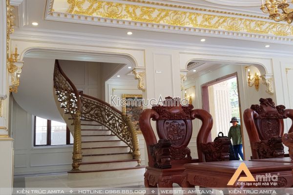 Thi công nội thất biệt thự tân cổ điển đẹp (CĐT: Ông Sơn - Nghệ An) TC32063-NT